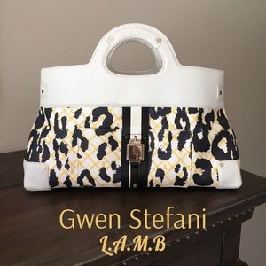 Rare L.A.M.B. Gwen Stefani Snow Leopard Satchel